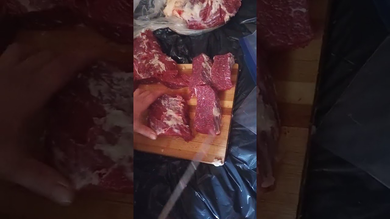 butchering up a cow bush style
