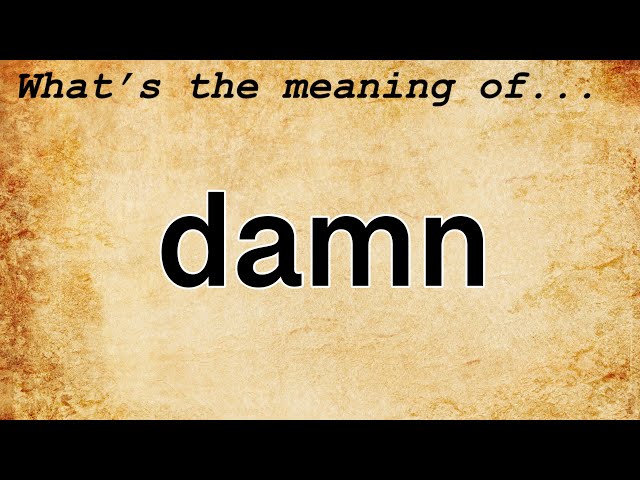 Bangla Meaning of Damn