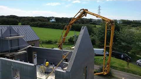 R-WALL Insulated Concrete Formwork demonstrating a gable pour in Cornwall