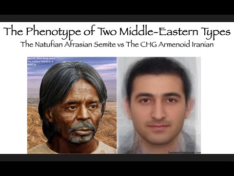 The Phenotype of Two Middle Eastern Types: Natufian Afrasian Semites & Indo-European Iranians