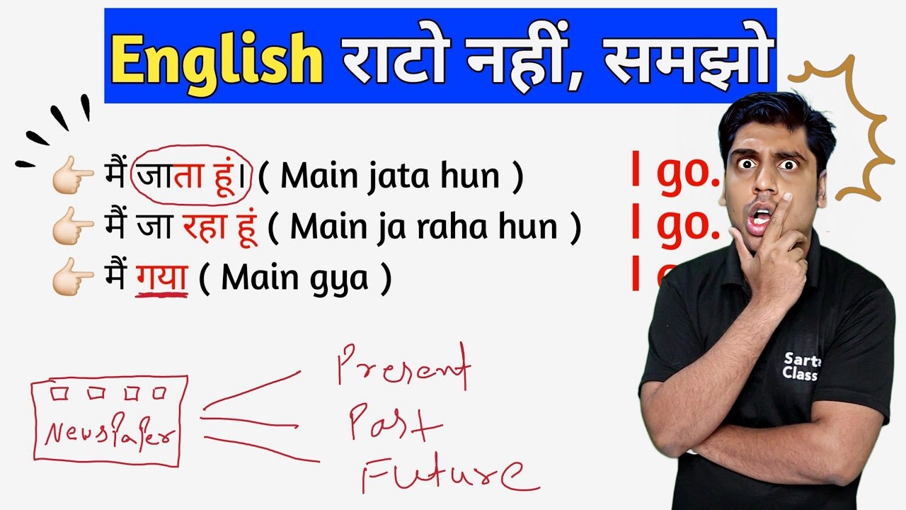 English रटो नहीं, समझो, Present Tense की जड़ पकड़ो #sartazclasses