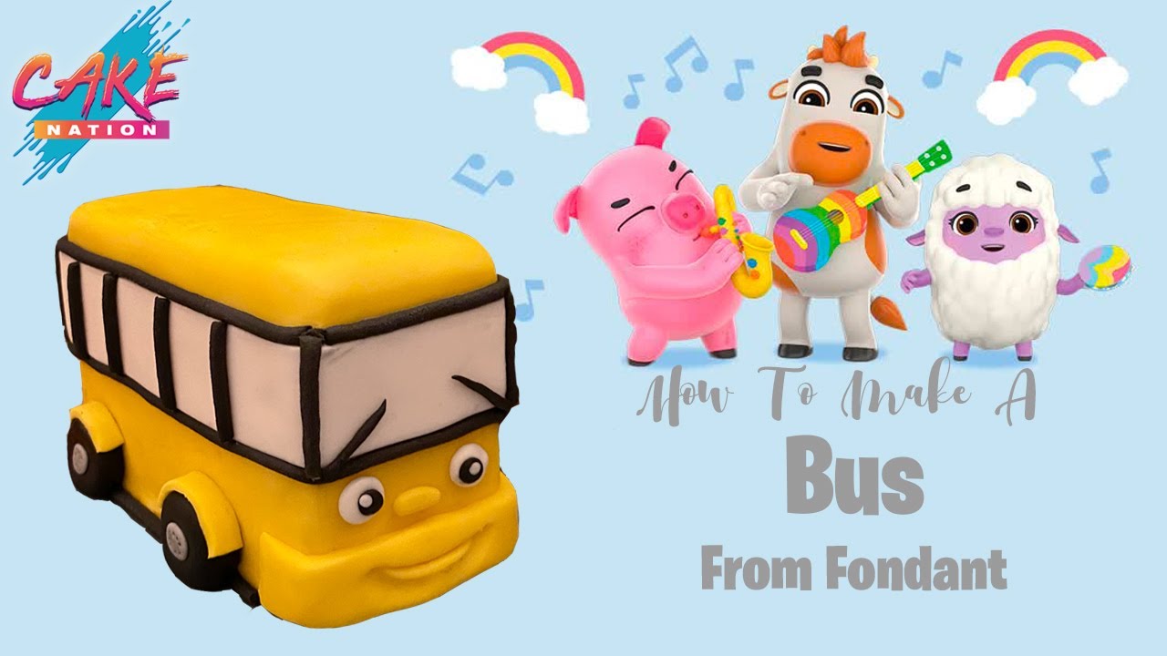 Cake Nation How To Make A Fondant Bus Cake Topper Tutorial Youtube Cake Nation How To Make A Fondant Bus Cake Topper Tutorial Youtube