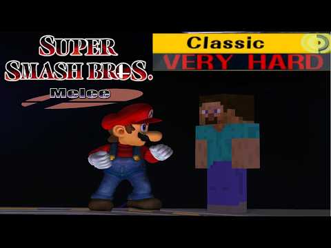 Super Smash Bros. Melee - Classic Mode Gameplay with Steve (VERY HARD)