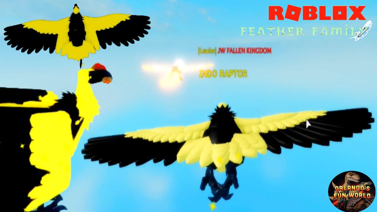  ROBLOX  FEATHER  FAMILY  MY BLACK AND YELLOW INDORAPTOR 