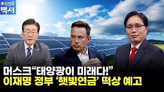 &quot;주식 성공백서 머스크“태양광이 미래다!” 이재명 정부 ‘햇빛연금’ 떡상 예고&quot;