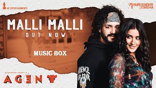 MALLI MALLI LYRICAL SONG | AGENT (TELUGU-2023)MUSIC BOX- AKHIL AKKINENI | MAMMOOTTY | SURENDER REDDY