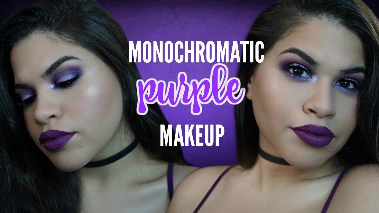 Monochromatic Makeup DRAMATIC PURPLE MASKARA YouTube