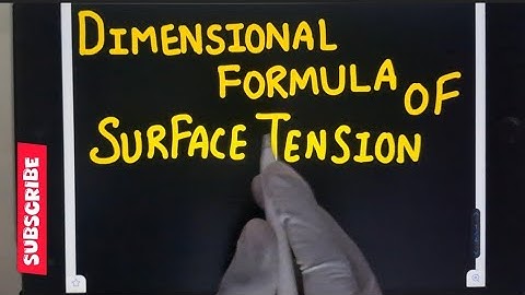 Trick to Find Dimensional Formula of Surface tension #class11 #physics #dimensions