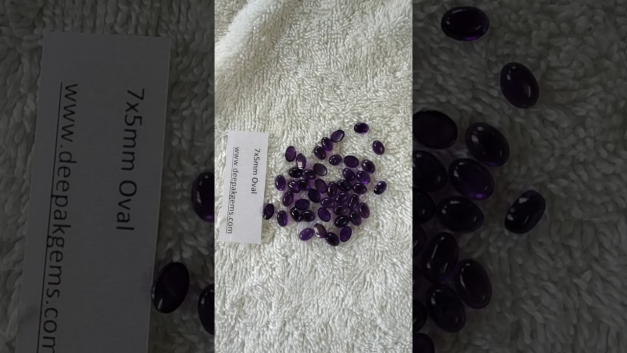 Amethyst cabochon  Oval 7x5mm