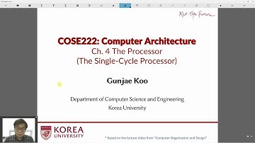 COSE222 - Single Cycle Processor (04/22/2020)