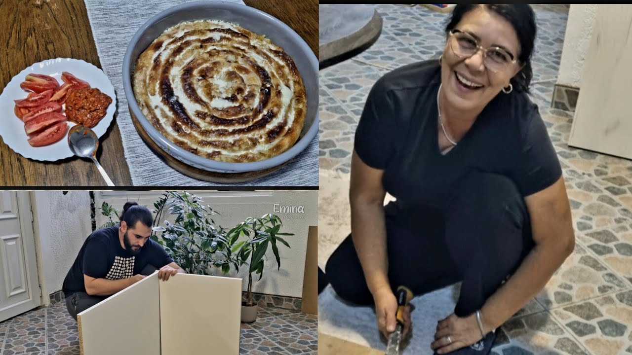 Zet pravio kuhinjsko ostrvo - Ja spremila pogaču i pitu od mladog krompira🥔🫓