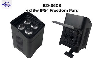 IP54 Waterproof 4x18W RGBWA UV wireless dmx battery powered led uplights Wifi&Remote