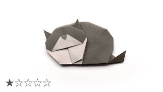 Origami Sleeping Cat (Makoto Yamaguchi)