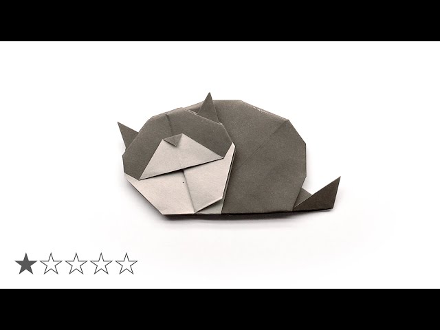 Origami Sleeping Cat (Makoto Yamaguchi) - YouTube