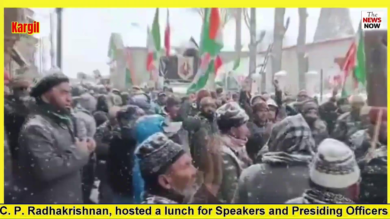 Massive protest held against US and Israel in Kargil by Shia Community in support of Iran