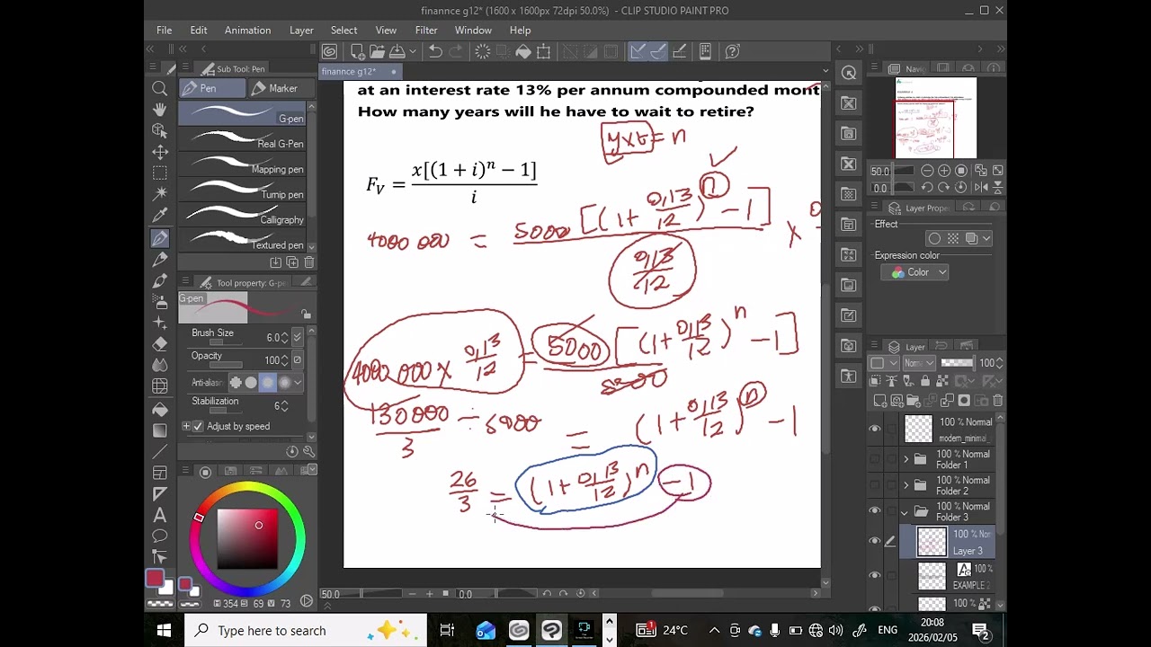 Grade 12 - Finance (FINDING THE NUMBER OF DEPOSITS)