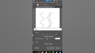 Zig Zag Line shape Design in Illustrator #shortsvideo