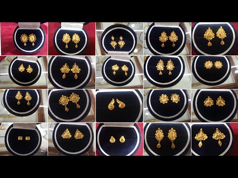 Gold earrings tops designs for daily use//under 1 gram gold stud earrings/daily wear gold earrings//