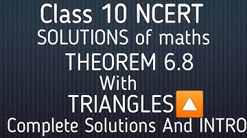 Class 10 | Theorem 6.8 | proof | Pythagoras Theorem | Chapter 6 | Triangles.🔥