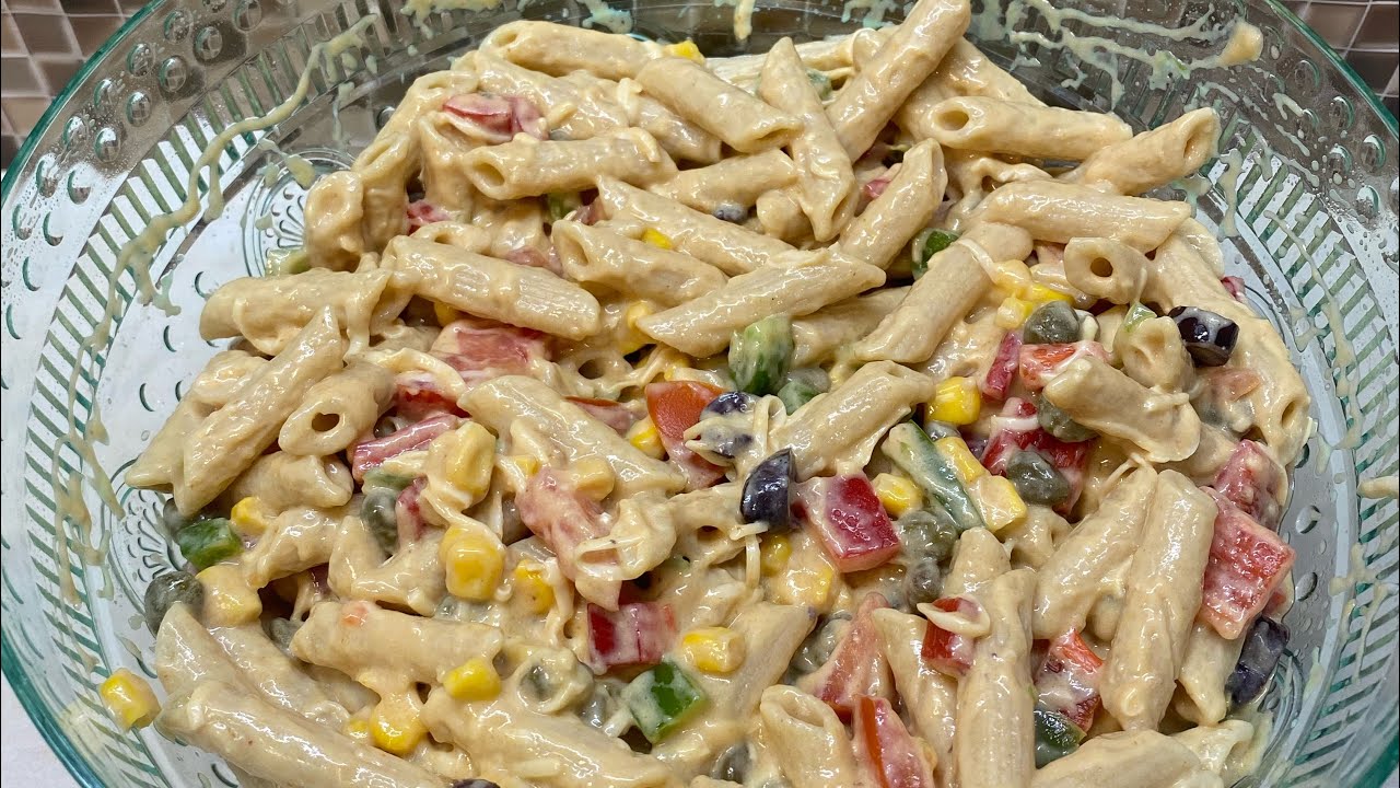 Δροσερή μακαρονοσαλατα με σως γιαουρτιού