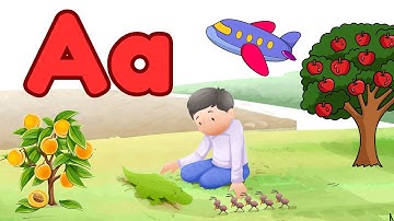 Letter A Story and Song | Phonics Story & Song for Kids | Learn English Alphabet - A