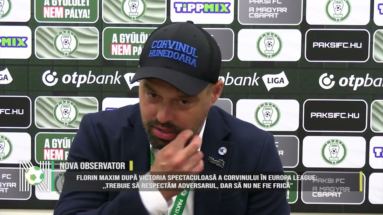 Florin Maxim bucuros după victoria spectaculoasă a Corvinului în Europa League Florin Maxim bucuros după victoria spectaculoasă a Corvinului în Europa League