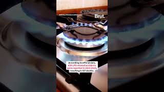 When a gas leak triggered a blast, this man and woman had a close shave.