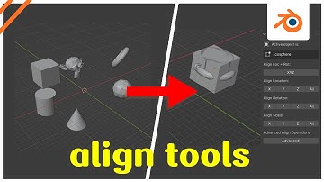 블렌더(Blender)1분 미만 align tools 에드온 통해  여러 오브젝트를 위치, 회전, 크기 하번에 수정 하기
