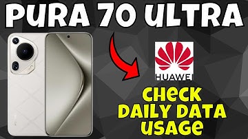Huawei Pura 70 Ultra Check Wifi and Data Usage | Data usage setting || How to check daily data usage