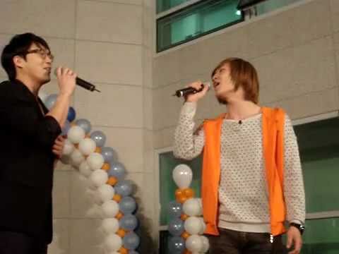 [full fancam] 100928 SHINee onew - the road to me with Sung Si Kyung @ recording
