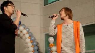 [full fancam] 100928 SHINee onew - the road to me with Sung Si Kyung @ recording