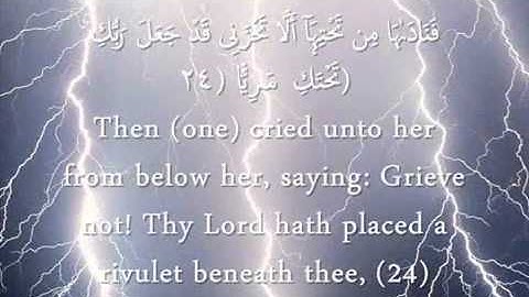 سوره مريم مترجمه بالإنجليزي Mary and Jesus in islam