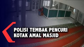 Pencuri Kotak Amal Masjid Terekam CCTV