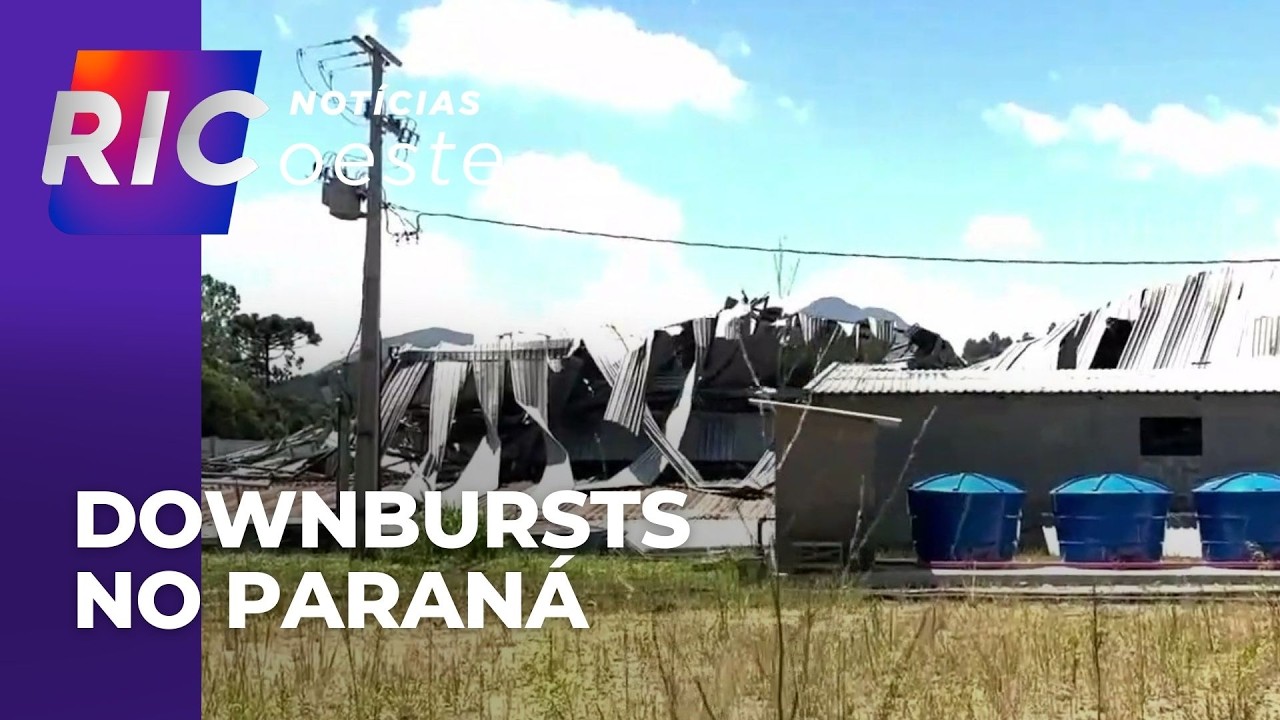 Simepar registra tempestades classificadas como downbursts em cidades do Sudoeste do Paraná.