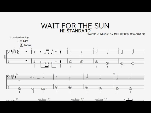 ベース譜】The Gift/Hi Standard【4弦/TAB譜】/The Gift/Hi Standard