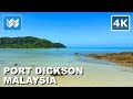 [4K] Port Dickson Beach in Negeri Sembilan, Malaysia 🇲🇾  Scenic Walking Tour🎧 Relaxing Beach Waves