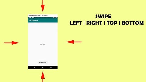 Android Studio Tutorial - Gestures | Swipe - LEFT, RIGHT, TOP, DOWN