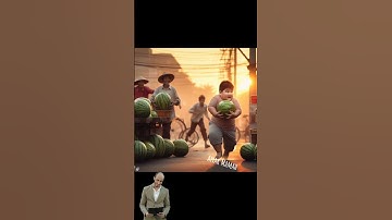 Lucu seorang anak berlari bawa buah semangka Part 4 #lucu #kocak #funny #ngakak #ai