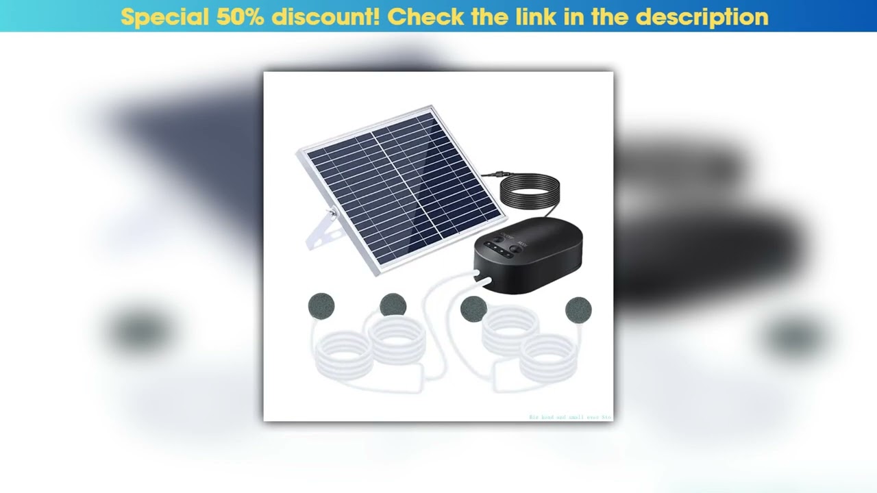 Best Seller 581C Solar Oxygen 15W For Aquariums Tanks Pet Fish Health And Pond Maintenance•••••••••