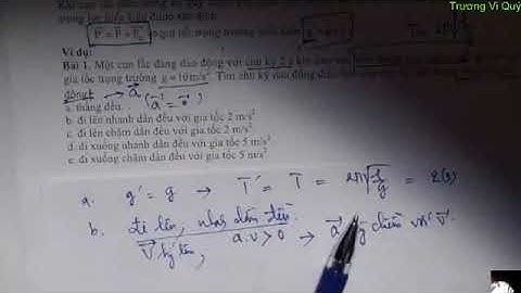 VL12_Con lắc đơn (chịu tác dụng bởi ngoại lực không đổi)