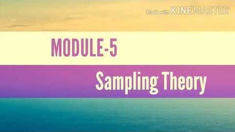 Sampling Theory