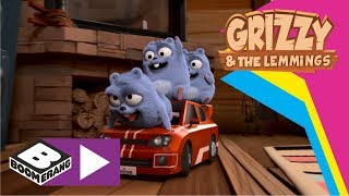 Grizzy and The Lemmings | Transforming Car | Boomerang Resimi