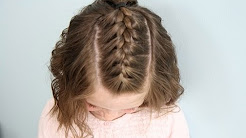 Single French Braid Back Short Hair Cute Girls Hairstyles