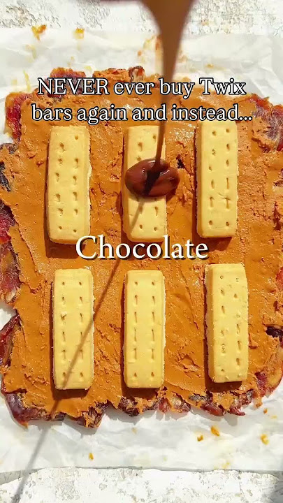 A cheats recipe for Twix bars. Dare I say they taste even better?! #dates #chocolate #easyrecipes