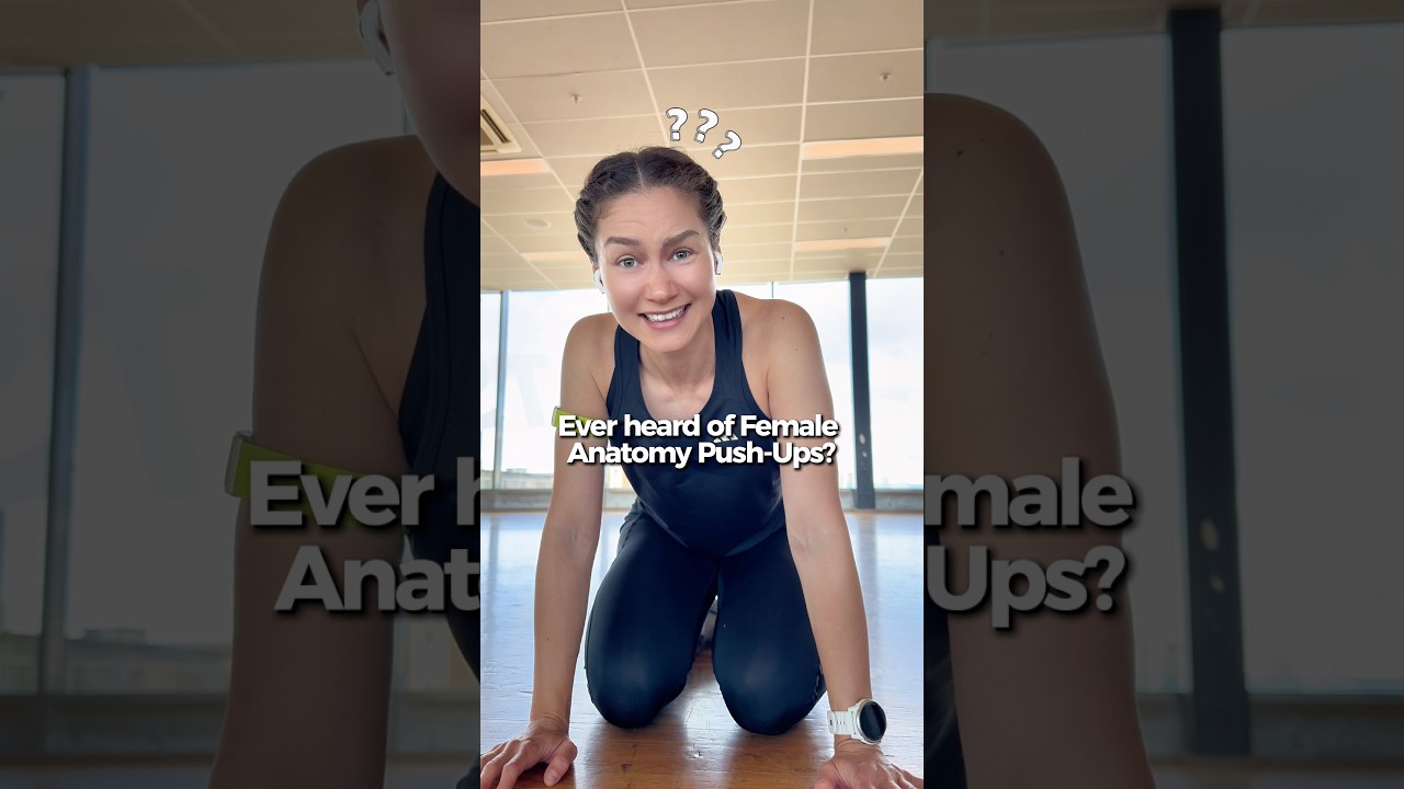 “Female anatomy push-ups” = the easiest way to unlock full push-ups 👀✨ #pushups #trainingtips