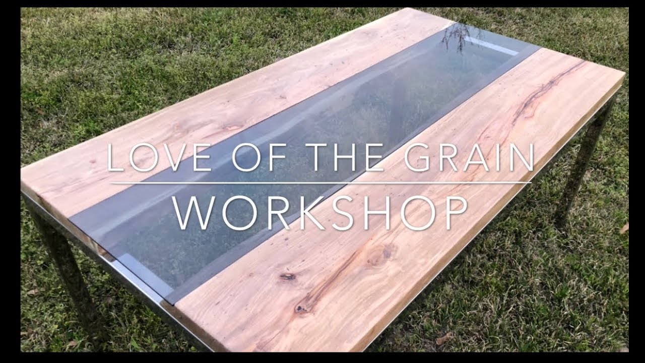 DIY Glass Insert Live Edge River Table Tutorial - YouTube