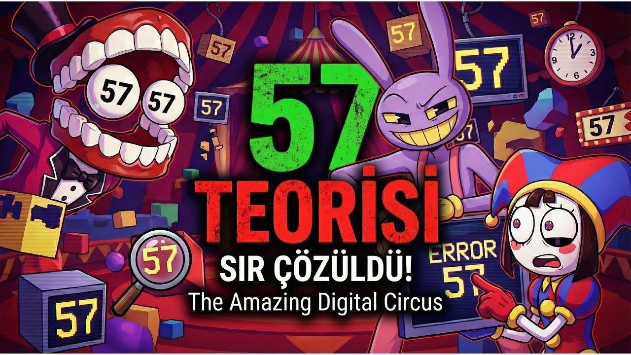 DİJİTAL SİRK'İN LANETLİ KODU: 57 🟢Neden Her Yerde 57 Var? 😱 The Amazing Digital Circus Analizi