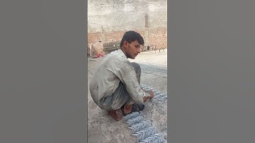 Waving process of chain link fence #fence #making #chainlink #shorts #shortfeed