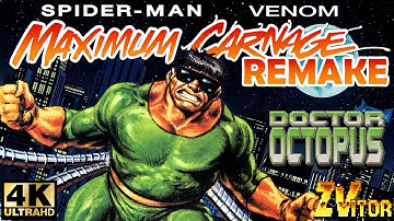 Spider-Man and Venom: Maximum Carnage Remake OPENBOR Playthrough - HARD MODE w/Dr. Octopus 4K/60fps