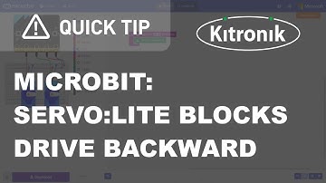 microbit MakeCode Editor - Servo:Lite - Drive Backward - Kitronik